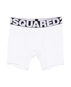 Белые эластичные боксерские шорты Dsquared2, белый