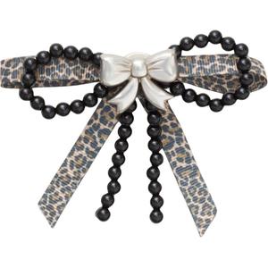 Crocs Акриловая пряжка для обуви Unisex Silver/Leopard Print