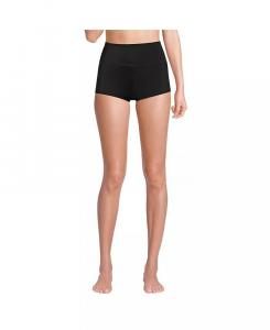 Женские шорты для плавания с высокой талией Tugless для мальчиков Lands' End, черный