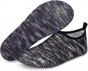 Водные туфли ANLUKE Barefoot Aqua Yoga, быстро сохнущие пляжные плавательные и серфовые носки для женщин и мужчин, Estripe Grey