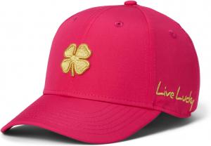 Бейсболка Black Clover Hollywood 26 Adjustable Hat, цвет Fuchsia Hat/3d Gold Metallic Clover