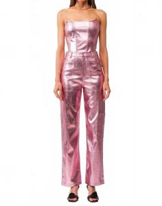 Sofie the Label Кожаный корсетный топ Gaia, розовый