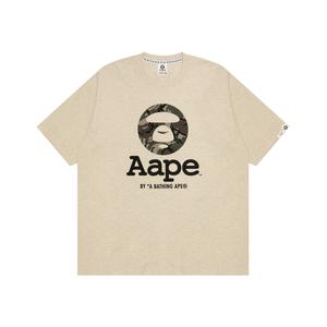 Футболка с принтом логотипа A Bathing APE Aape, коричневый