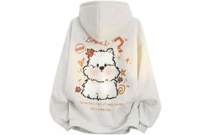 Толстовка Unisex Hooded Moderate Heavyweight ZIAREL, белый heather серый