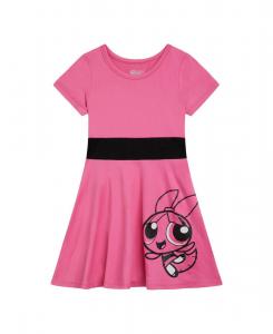 Детское платье для косплея Суперкрошки (размеры от 2T до 14-16) Powerpuff Girls, Pink, blossom