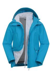 Женская грозовая водонепроницаемая куртка 3 в 1 Mountain Warehouse, синий