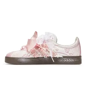 Adidas Neo VL Court 2.0 Lingering Pink противоскользящие износостойкие низкие кроссовки для скейтбординга унисекс розовый коричневый