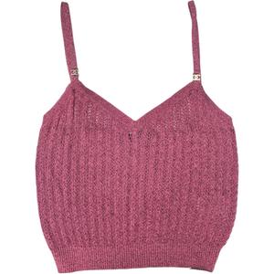 CHANEL 21P Топ женский розовый красный