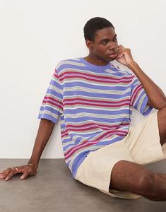 Футболка Cotton On Knit в фиолетовую летнюю полоску Cotton On