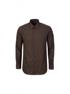 Karl Lagerfeld Рубашка с длинными рукавами 605000 темно-коричневого цвета