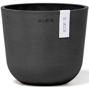 Цветочный горшок ECOPOTS «Oslo Mini 16 Dark Grey», для использования в помещении, темно-серый