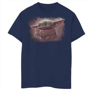 Футболка с милым нарисованным портретом и графическим рисунком для мальчиков 8–20 лет, «Звездные войны», «Мандалорец», «Ребенок», он же «Малыш Йода» Star Wars