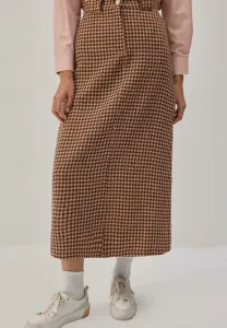 Юбка а-силуэта с эластичным поясом Touché Privé, Brick Red