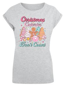 Футболка F4NT4STIC Shirt Christmas Calories Dont Count Candy, серый