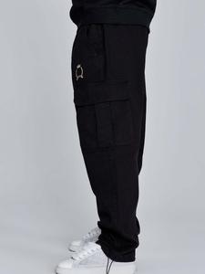 Обычные спортивные штаны SikSilk Loose Fit Cargos, черный