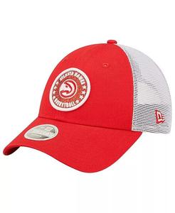 Женская красно-белая кепка с блестками Atlanta Hawks 9FORTY Snapback New Era, красный