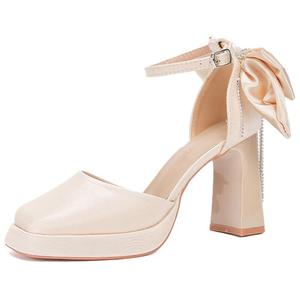 Lanza Женские туфли на платформе с массивным каблуком шампань, цвет Champagne