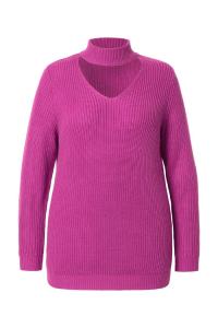 Тонкий вязаный свитер MIAMODA Sweater, розовый