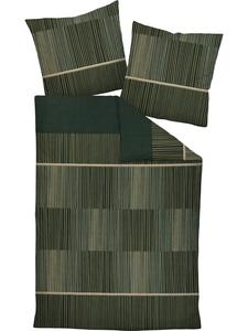 Постельное белье из сатина Мако зеленого цвета Janine, 135x200 см (80x80 см)