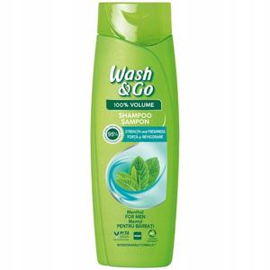 Шампунь Wash&Go Menthol для мужских волос Сила и свежесть 360 мл
