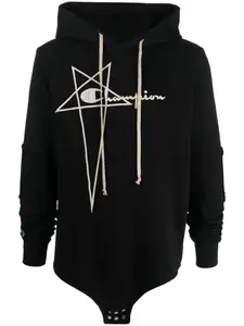 Худи с вышитым логотипом Rick Owens X Champion, черный