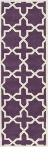 SAFAVIEH Chatham Collection ковер-дорожка 69 x 214 см, Purple / Ivory CHT732F ручной работы геометрический премиальная шерсть