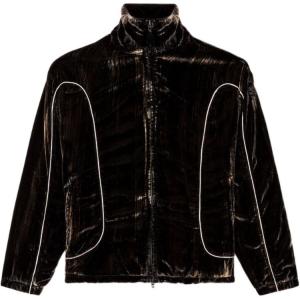 DIESEL Вельветовая куртка с контрастной отделкой, Black