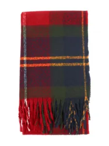 Шарф Deanna с бахромой и тартановой клеткой Barbour, красный
