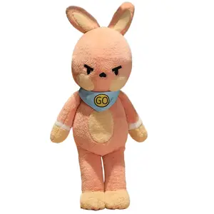 Китайская модная игрушка богатства кролик плюшевая кукла высота 50см Tranquility and elegance, розовый