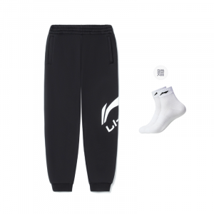 Мужские вязаные спортивные штаны Li Ning Sports Life Collection, черные