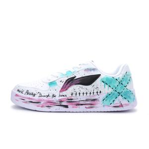 LINING Скейтерские кеды низкие Unisex White Pink Black Green износостойкие и легкие