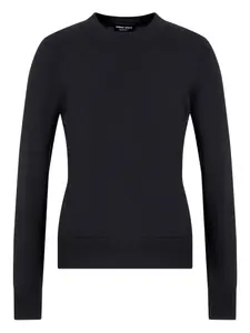 Кашемировый свитер с круглым вырезом Giorgio Armani, синий