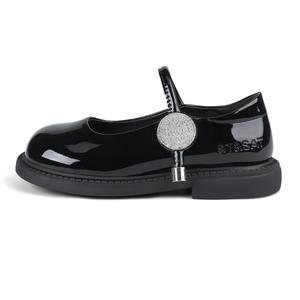 Детские кожаные туфли с противоскользящей подошвой и износостойким верхом ST&SAT KIDS, черный