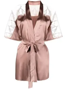 Халат Lilian с кружевной вставкой Fleur Of England, розовый