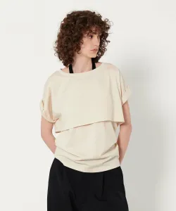 Многослойный топ с бретелькой через шею и футболка 6(Roku), цвет Natural