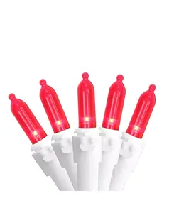 Набор из 100 красных светодиодных мини-гирлянд с шагом 4 дюйма, белый провод Northlight, red