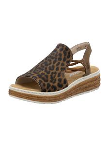 Rieker Коричневые сандалии с ремешком на щиколотке