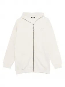 Худи на молнии с логотипом Balmain Kids, нейтральный