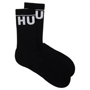 Комплект из 2 носков qs в рубчик Iconic cc Hugo, черный