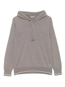 Толстовка с капюшоном из смесовой шерсти Canali, нейтральный