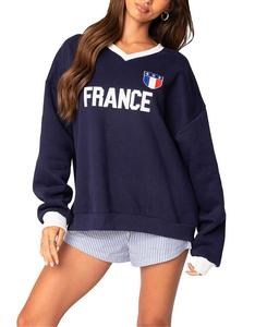 Толстовка оверсайз Edikted, синий