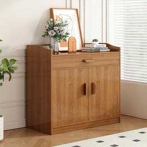 Lanyu Комод 60х80 см для спальни из массива дерева, 5 ящиков, 2 дверцы, цвет walnut