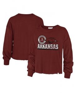 Женская футболка с длинным рукавом Cardinal Arkansas Razorbacks Bottom Line Parkway '47 Brand, красный