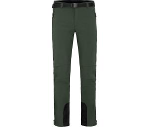 BERGSON Зимние софтшелловые брюки ветрозащитные, с тёплым флисом внутри зелёные