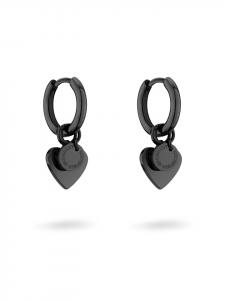 LIEBESKIND BERLIN Серьги Layered Love черного цвета