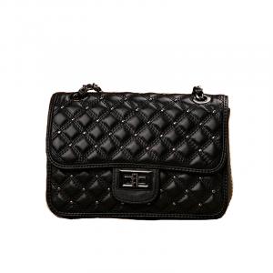 LOLLiPOPS Кожаная сумка через плечо женская черно-белая, Black