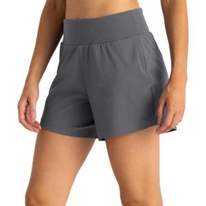 Женские спортивные шорты Active Breeze с бамбуковой подкладкой, длина 5 дюймов. Free Fly, Smoke