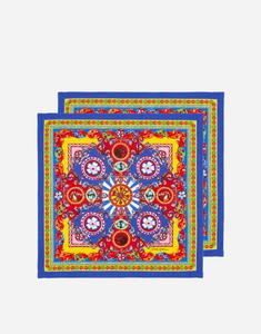 Набор из 2 льняных салфеток Dolce&Gabbana, мультиколор