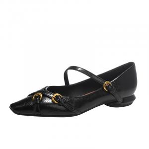 Туфли Мэри Джейн на массивном каблуке 2,5 см, женские Zubumei, Black