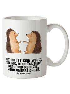 Кружка XL Ежик с любовью с надписью Слова белого цвета Mr. & Mrs. Panda